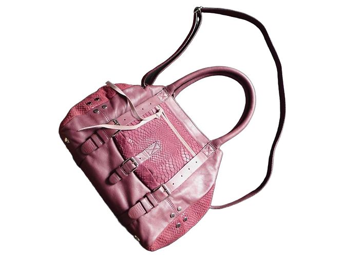 Autre Marque Atelier 13 Dundee Bolso de mano en cuero burdeos