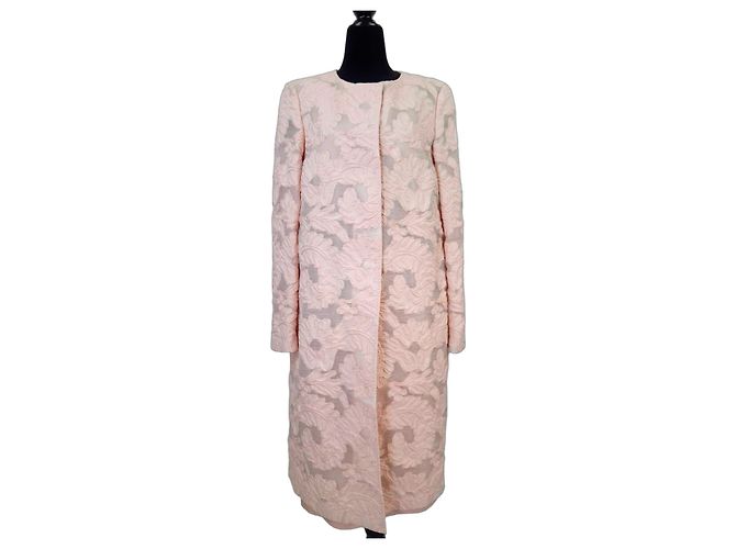 Escada completo da cerimonia rosa cipria vestito e spolverino