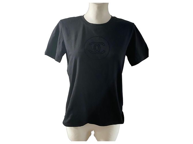 T-shirt Chanel Nera Logo CC Nero