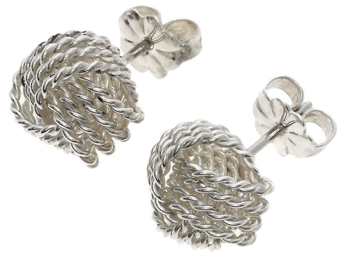 Orecchini a perno in argento a rete Tiffany & Co.