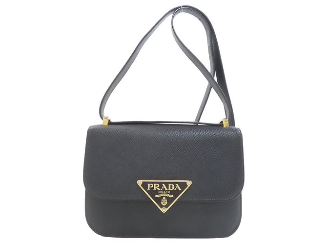 Borsa a Spalla Saffiano Prada Nero