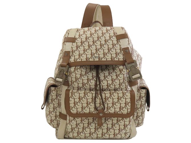 Christian Dior x Travis Scott Canvas Backpack Brown