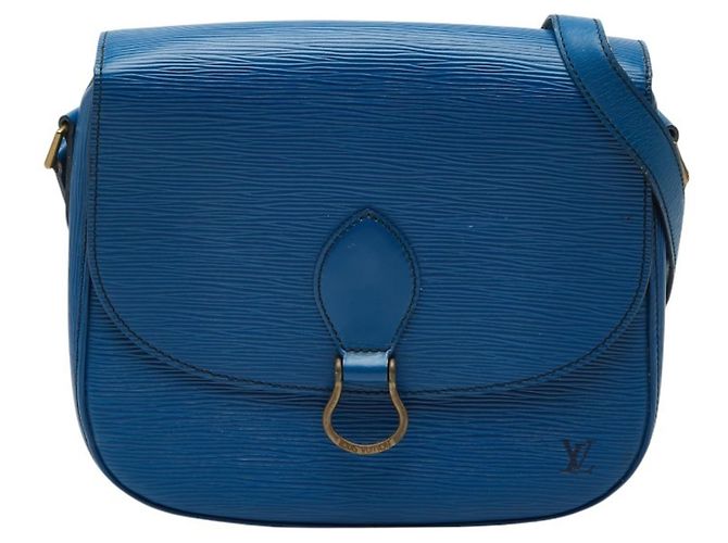 Borsa a tracolla Epi Saint-Cloud di Louis Vuitton Blu