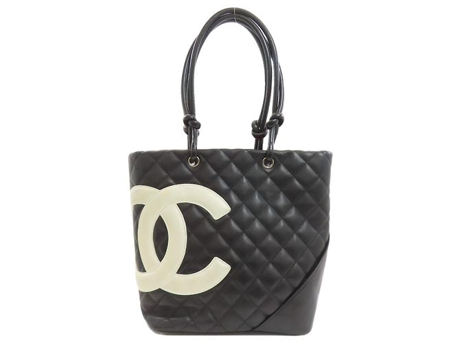 Borsa tote della linea Cambon di Chanel Nero