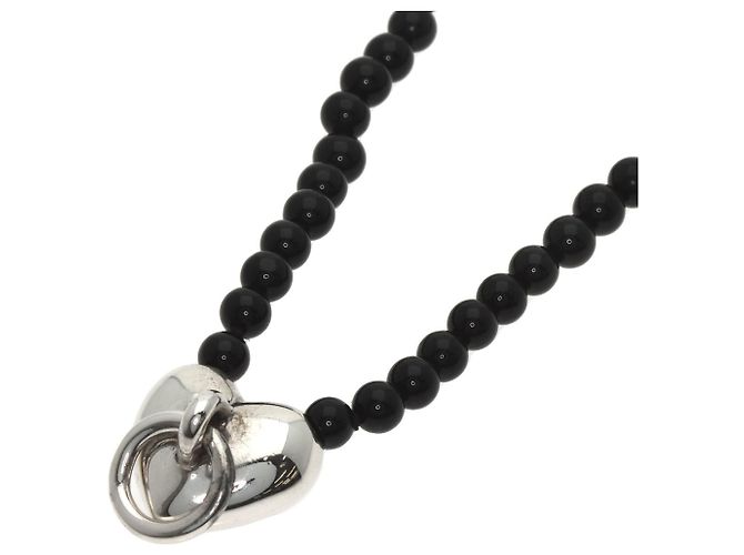 Tiffany & Co Collana Tiffany Heart Knock Onyx Argento