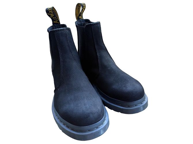 Dr. Martens Black Nubuck Chelsea Boots