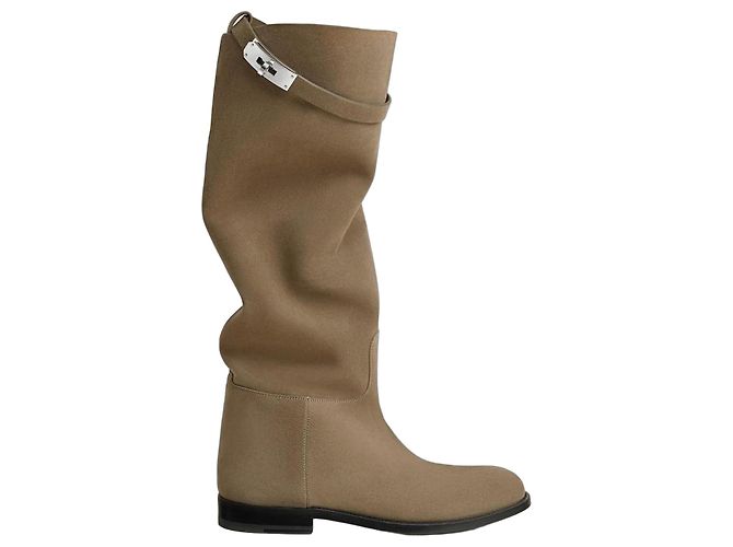 Botas Jumping de camurça bege Hermès