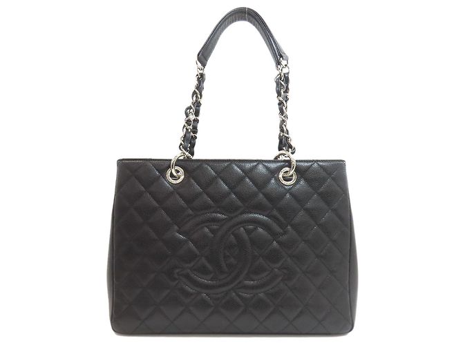 Bolsa tote Chanel Matelassé com hardware prateado Preto