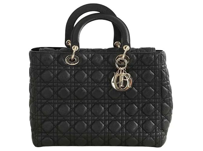 Bolso Lady Dior de cuero negro