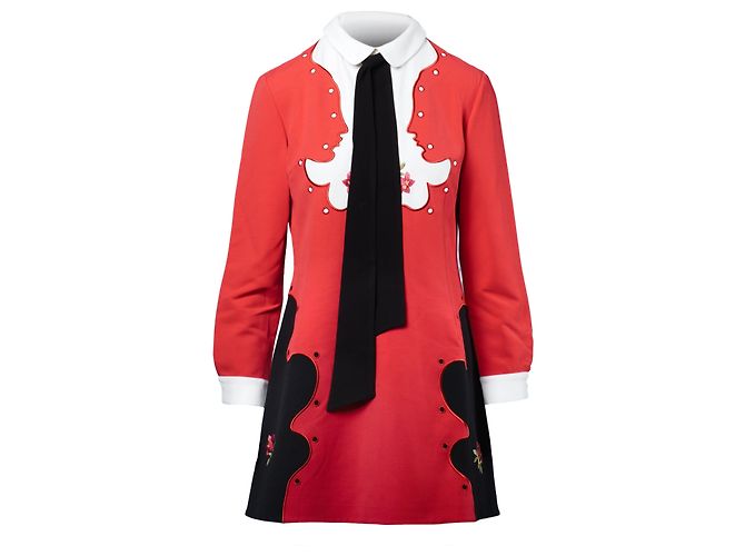 Autre Marque Rotes Mini-Kleid von Vivetta mit Dekorativen Details