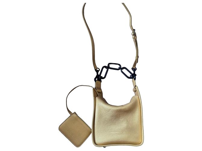 Bolsa de couro Balenciaga com pochete Dourado