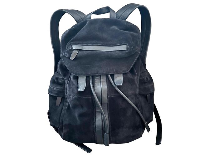 Mochila Marti da Alexander Wang feita de camurça preta e couro Preto