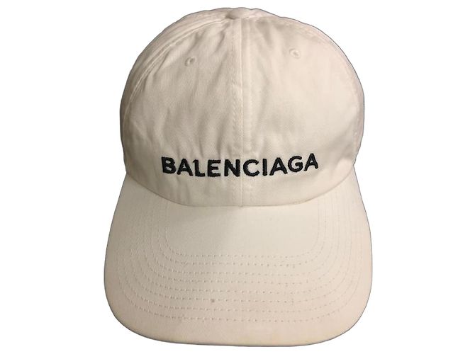 Gorra de béisbol con logo de Balenciaga Blanco