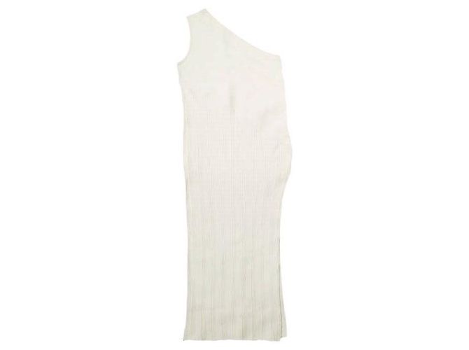 Autre Marque PHEENY Zufälliges Rippen-Ein-Schulter-Kleid Weiß Aus weiß