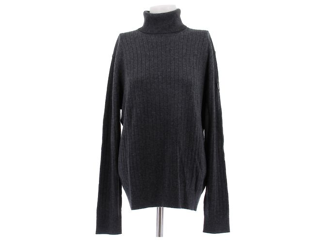 Fusalp Grau Rollkragenpullover aus Wolle und Kaschmir 