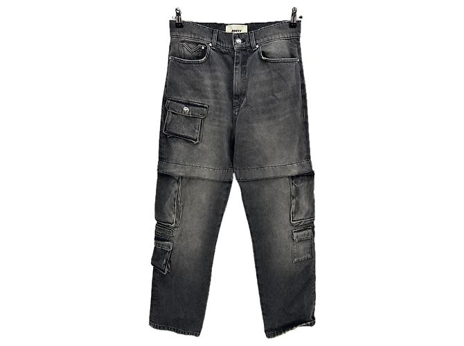 Autre Marque MOUTY Cargo Hose Grau Baumwolle Anthrazitgrau