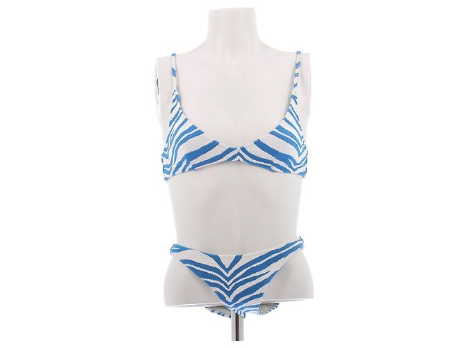 Autre Marque Costume da bagno a due pezzi a righe Blu