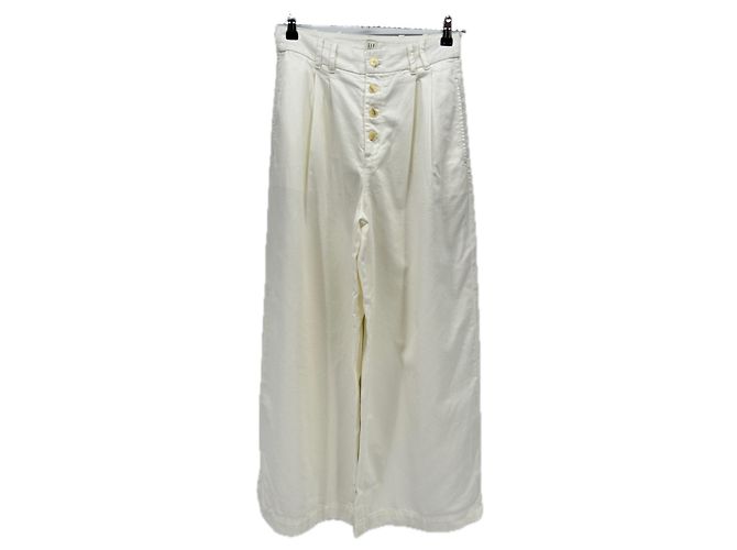 Pantalones blancos de algodón Gap