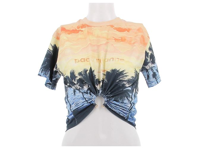 Paco Rabanne Camiseta sunset de algodón Multicolor