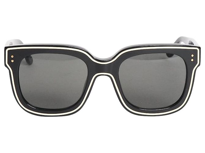 Marni Schwarze Le River Sonnenbrille