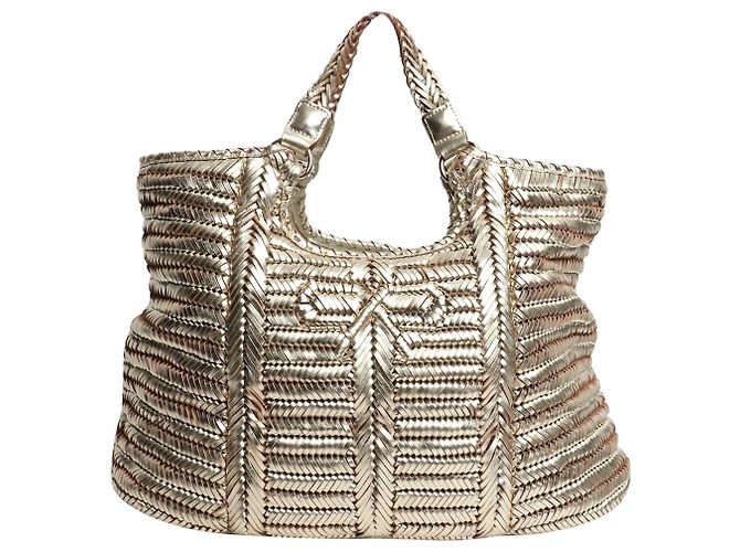 Anya Hindmarch Sac à épaule en cuir Capra doré