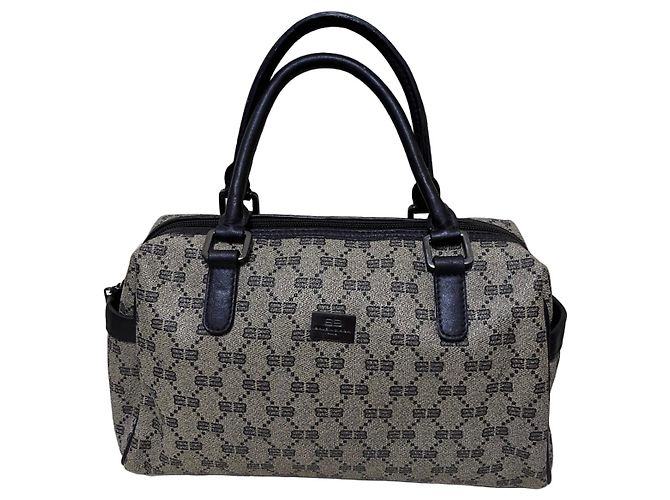 Borsa Boston Monogram Balenciaga Marrone Nero