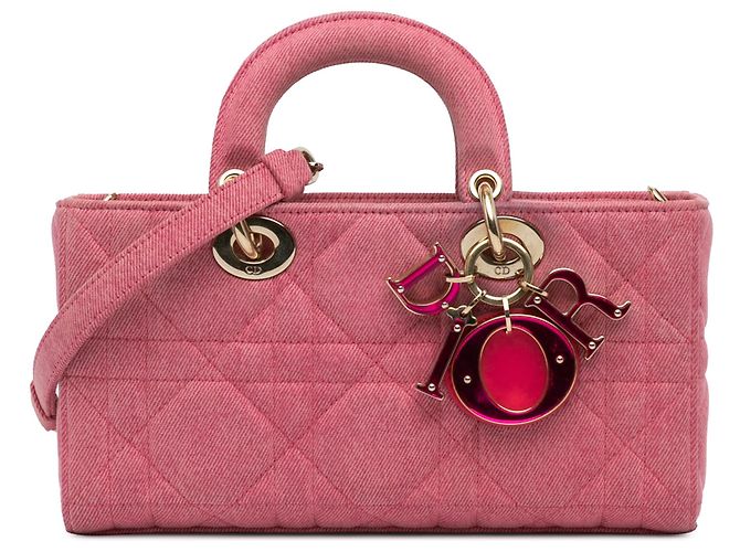 Dior Rosa Médio Denim Macrocannage Lady D Joy