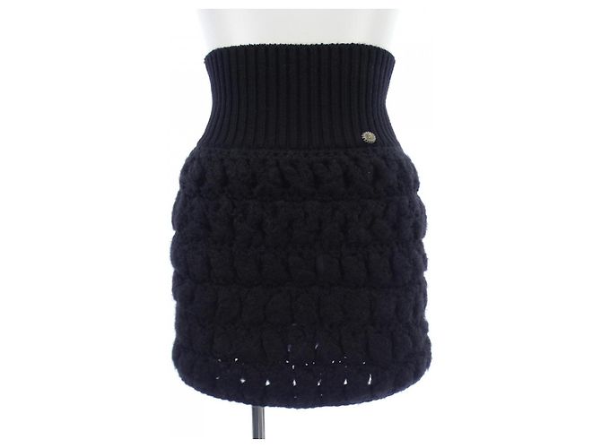 Chanel Cashmere-Mix-Rock Schwarz