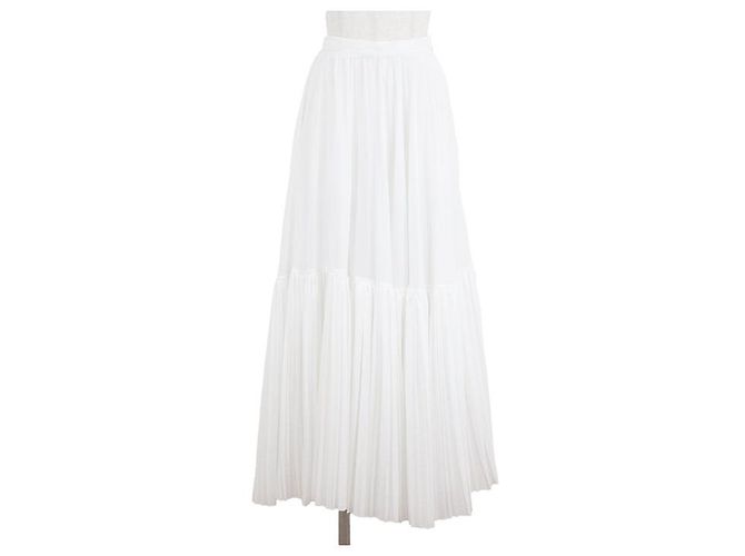 Gonna plissettata in cotone Christian Dior Bianco
