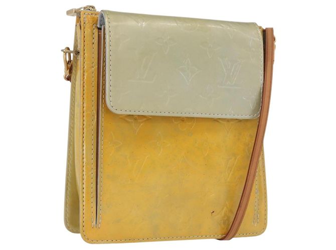 LOUIS VUITTON Monogram Vernis Motto Accessory Pouch Gris M91030 LV Auth 172116 Grey