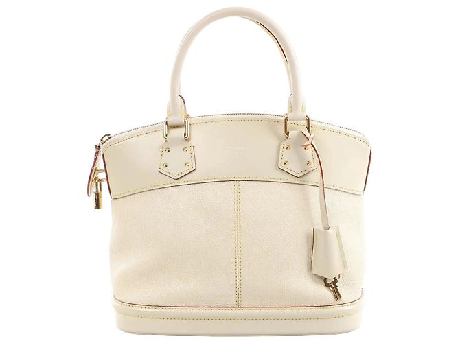 Bolsa Lockit PM Suhali em couro branco M91887 da Louis Vuitton Bege