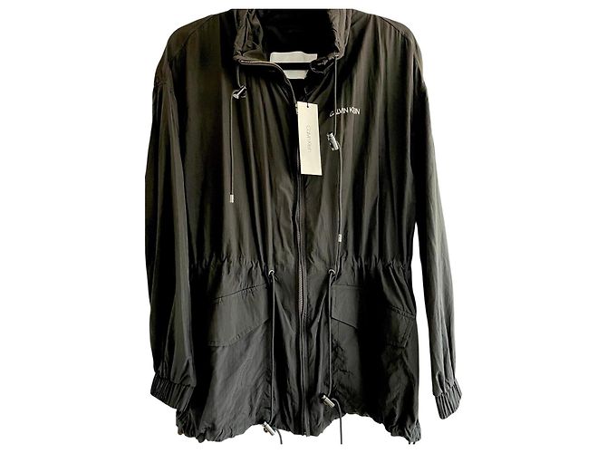 Packbare Windbreaker-Jacke von Calvin Klein Schwarz