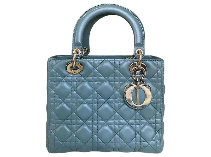 Dior Lady Dior Medium Handtasche aus gestepptem Leder Olivgrün