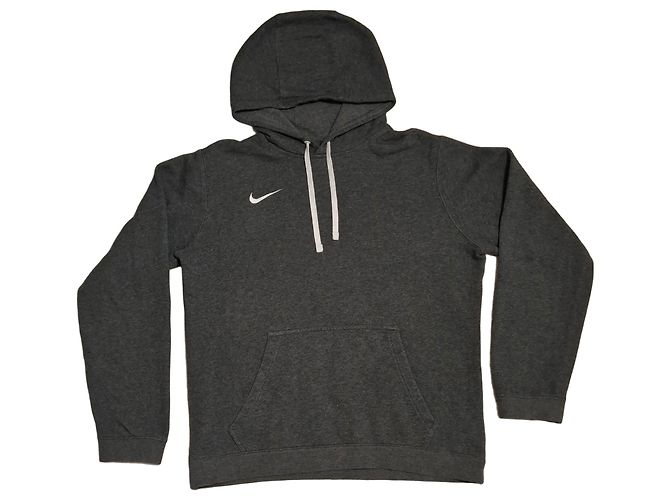 Felpa con cappuccio Nike uomo grigia cotone Grigio