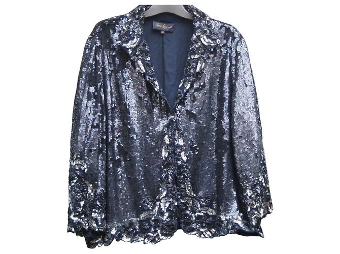 Luisa Spagnoli Sequin Jacket Blue