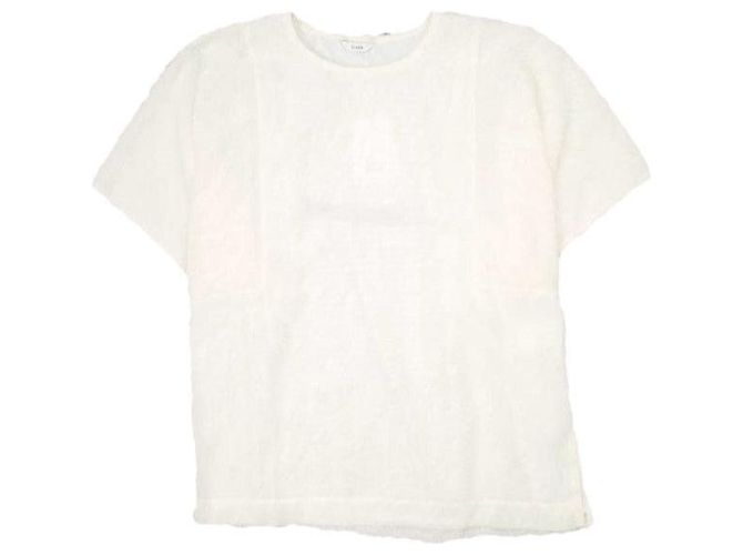 Autre Marque BLUSAS FRANJADAS FLUFFY CLANE Blusas de poliéster Branco