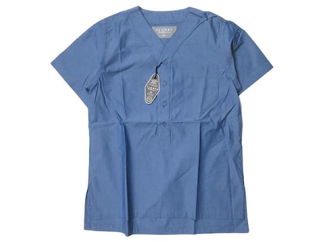 Autre Marque SLOWBE S S Camicie da notte in cotone pullover Blu 