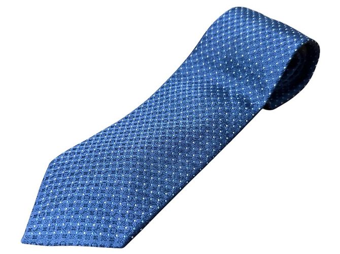 LOUIS VUITTON Monogram Dot Pattern % Silk Tie Navy Men's Navy blue
