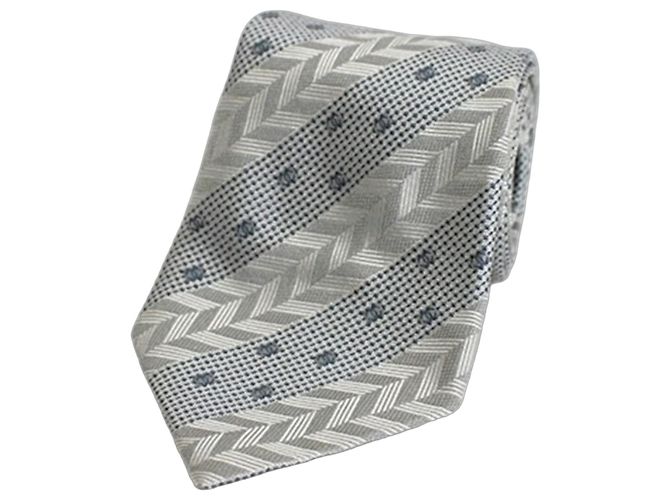 Cravatta in seta a righe da uomo CHANEL Marrone