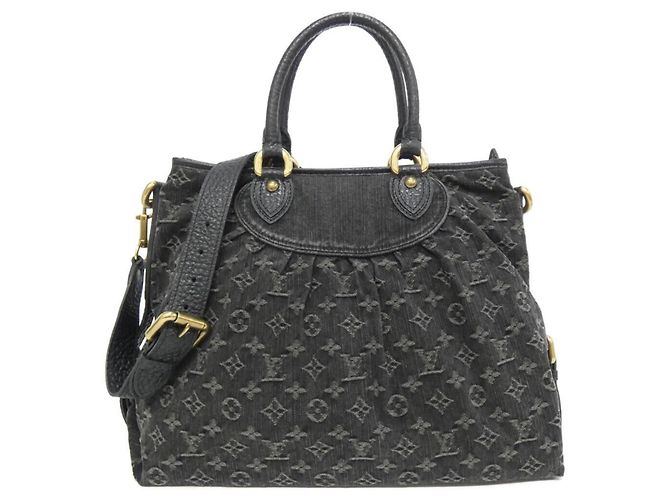 Borsa Louis Vuitton Monogram Denim Neo Cabby GM Nero