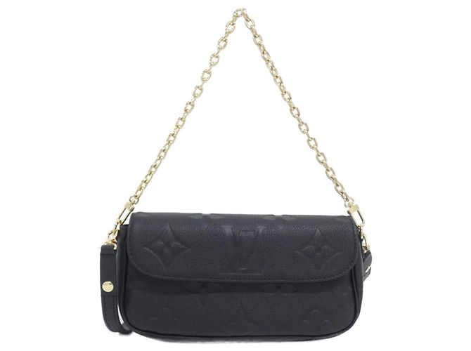 Borsa a Spalla Louis Vuitton Monogram Empreinte Wallet on Chain Ivy Nero