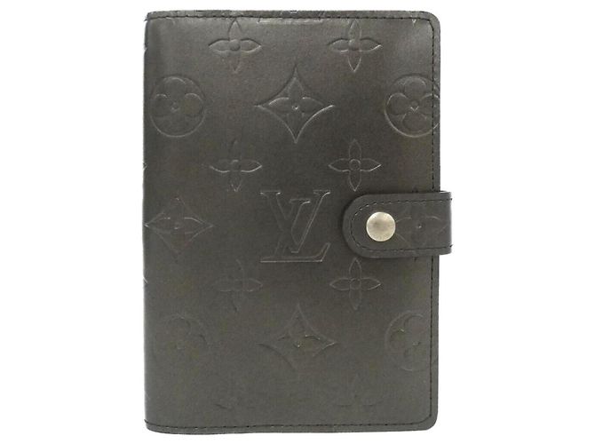 Louis Vuitton Monogram Matte Agenda PM Organizer Black