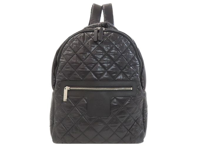 Mochila/Daypack Coco Cocoon de nylon para mulheres CHANEL Preto