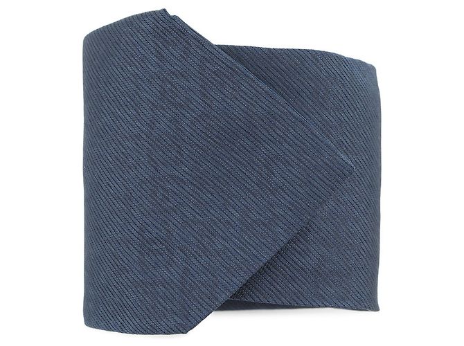 CHANEL Coco Mark Silk Tie Men's Blue