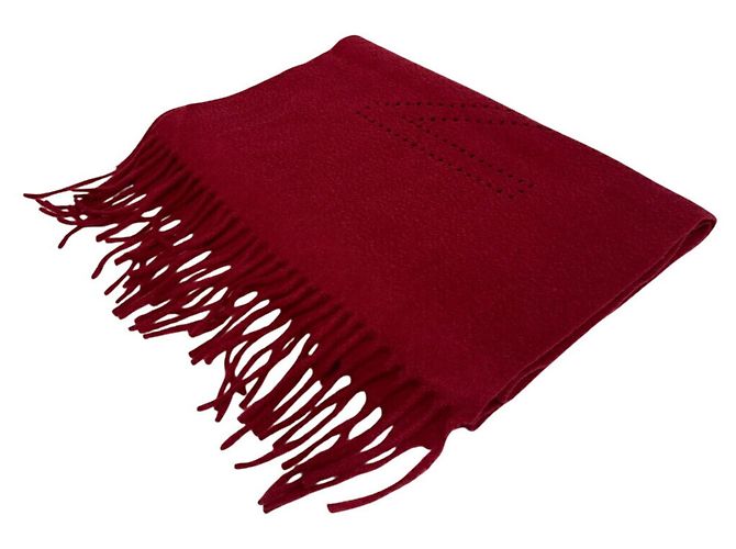 Sciarpa Perforata LV Louis Vuitton Rossa Donna Rosso