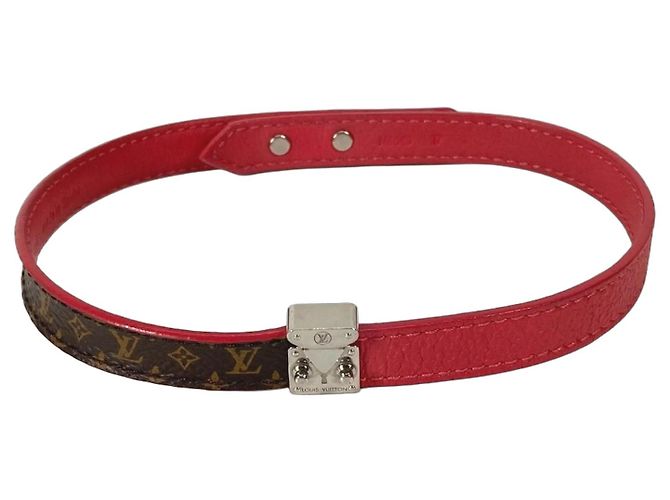 Pulsera Monogram Lockit LOUIS VUITTON, Doble Lona, Mujer, Marrón Castaño