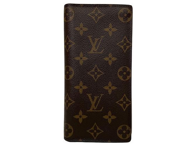 Portafoglio Lungo Brazza Monogramma Louis Vuitton per Uomini e Donne Marrone
