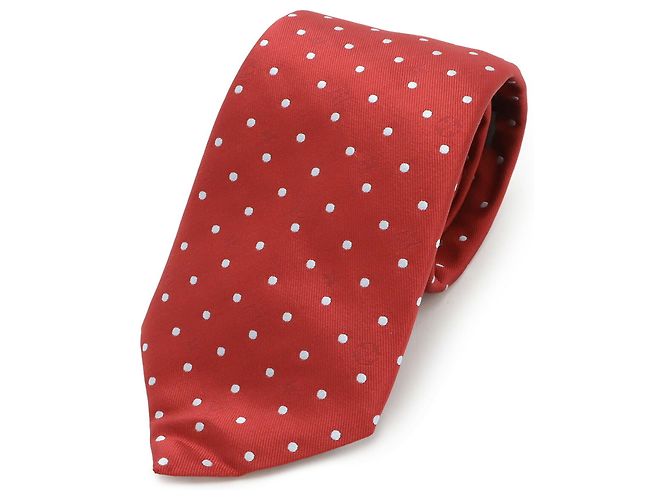 LOUIS VUITTON Louis Vuitton tie, polka dot pattern, % silk, dark red