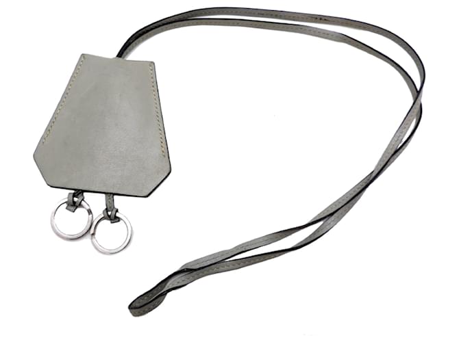 Clochette de couro cinza Hermès Marrom 