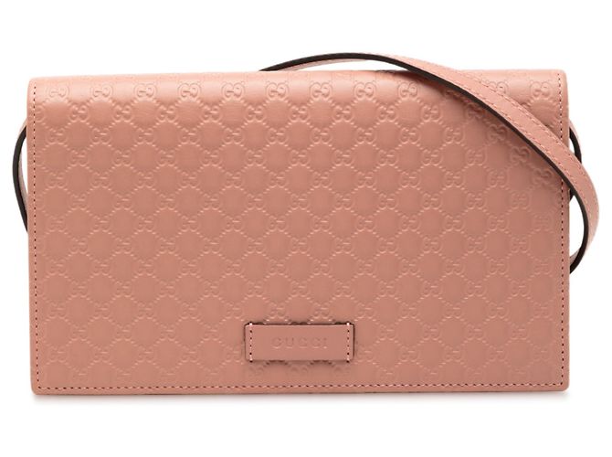 Carteira Gucci Microguccissima Rosa com Alça